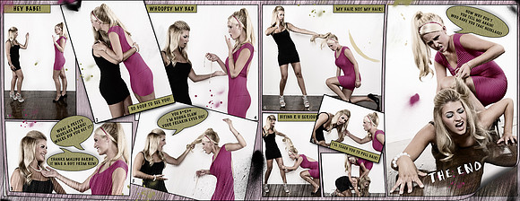 Comic Strip Barbie vs Barbie copy